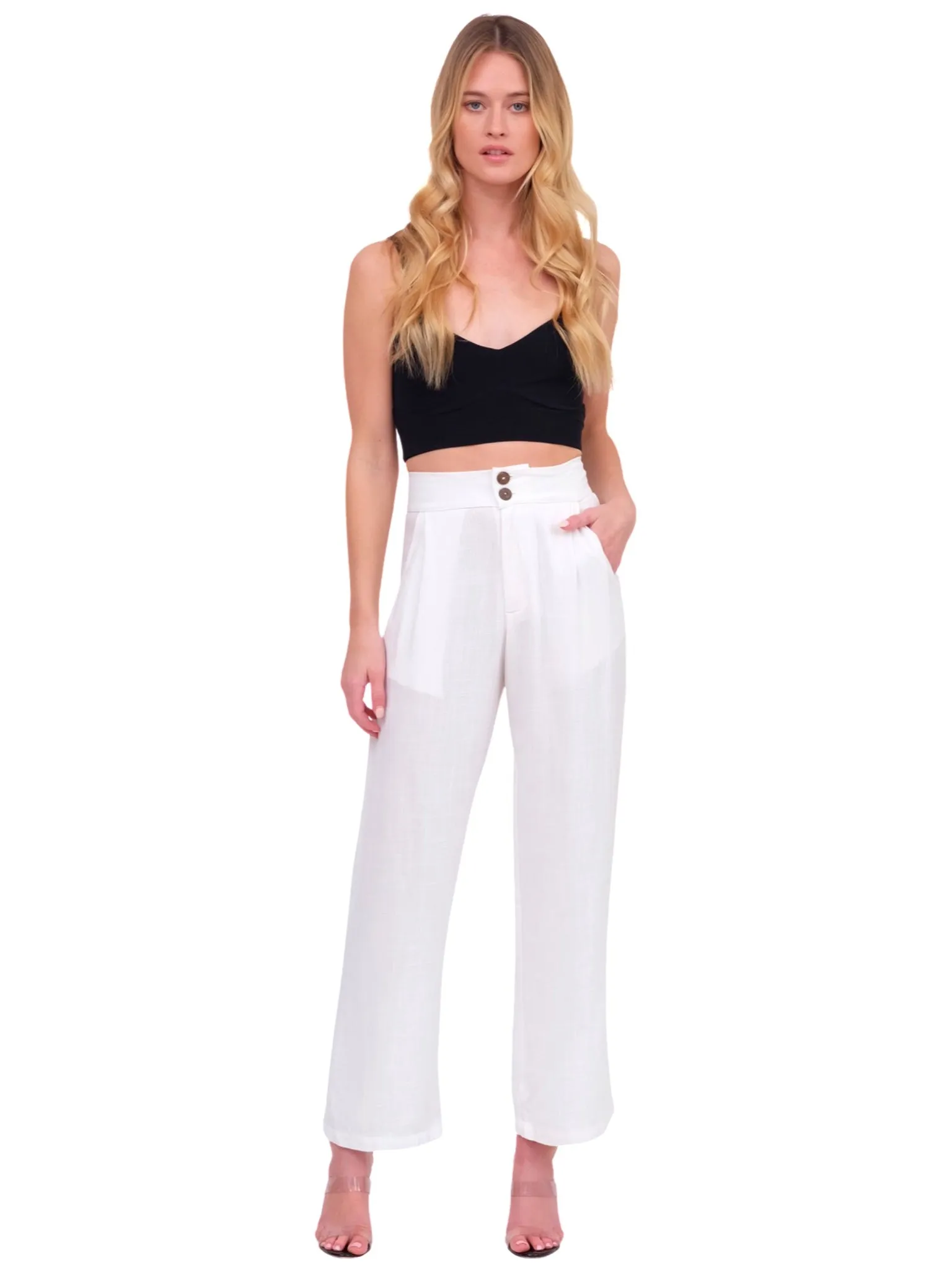 White Linen Trouser Pant