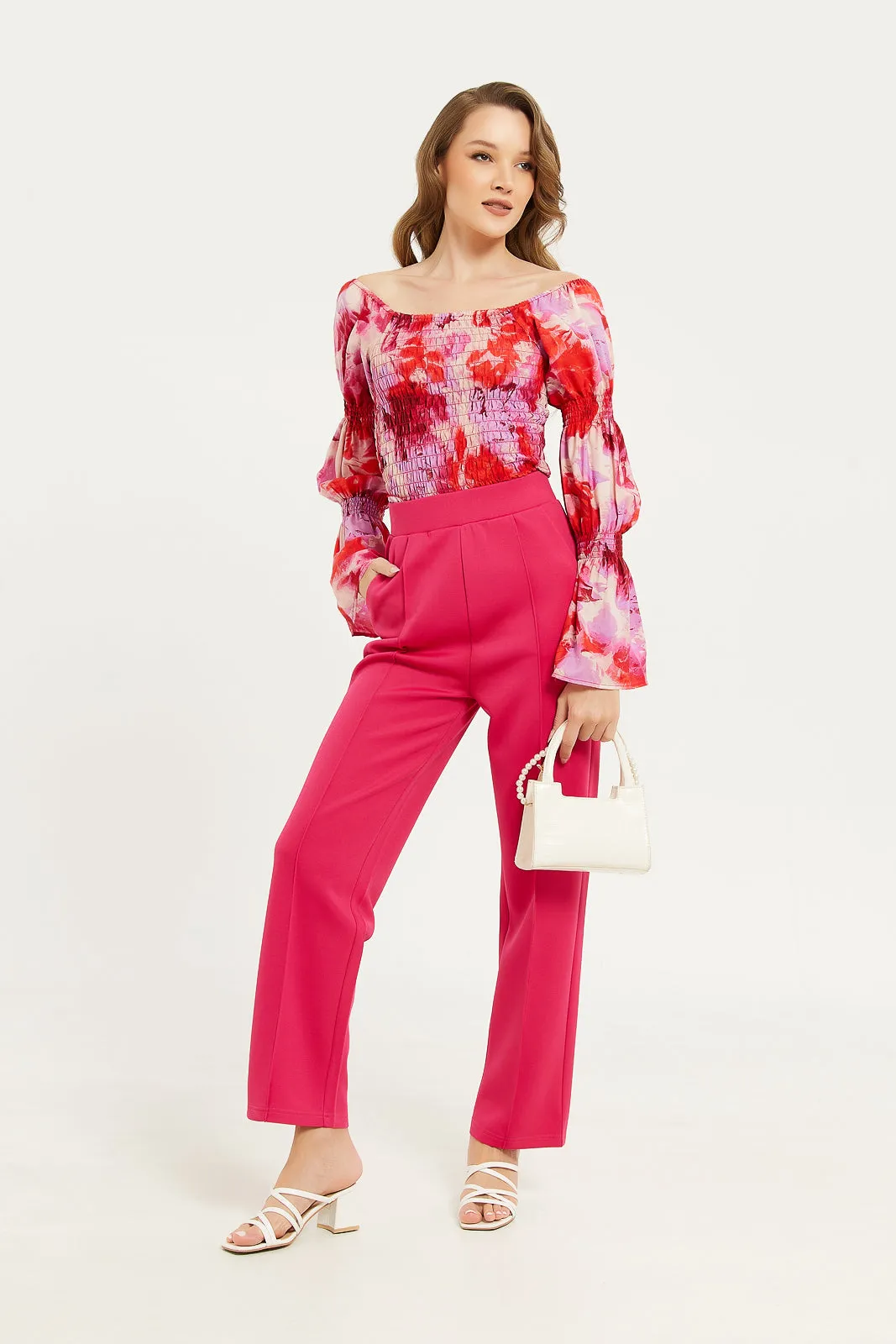 Women Fuchsia Pants