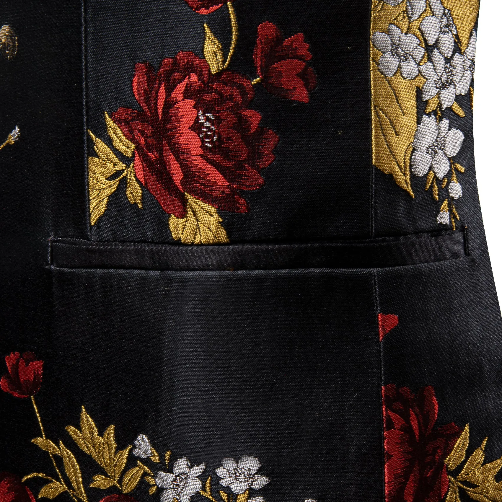 Yellow Red Black Floral Men's Suit for Party