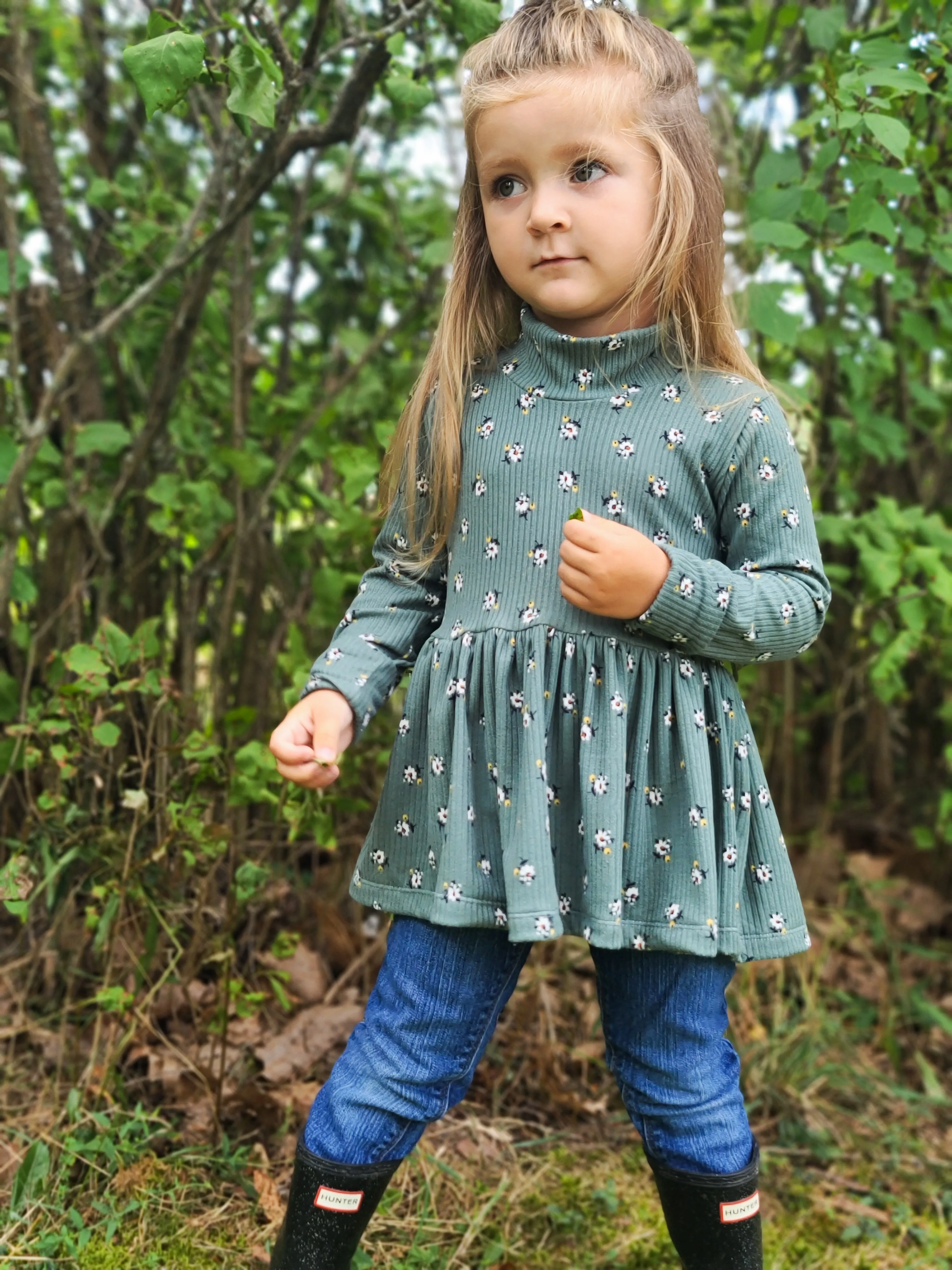 Youth Augusta Peplum Top and Dress Digital Sewing Pattern Sizes NB-16Y