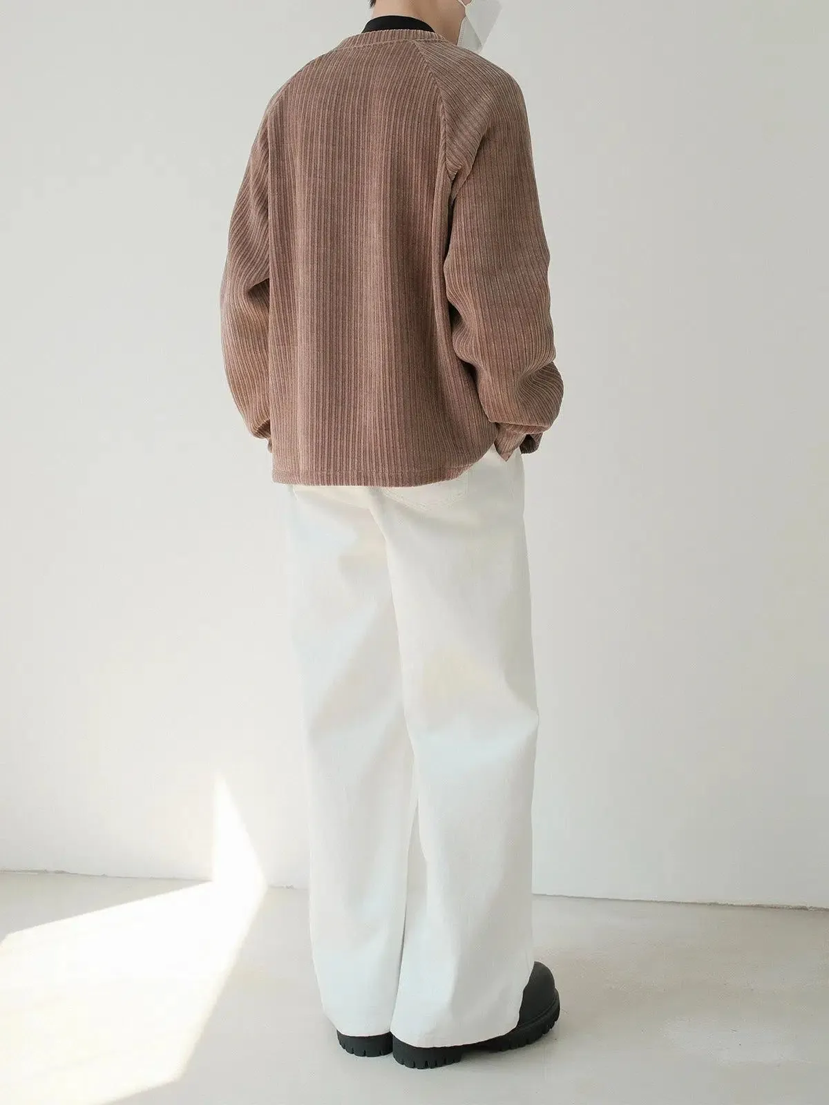 Zhou Corduroy Buttoned Sweater